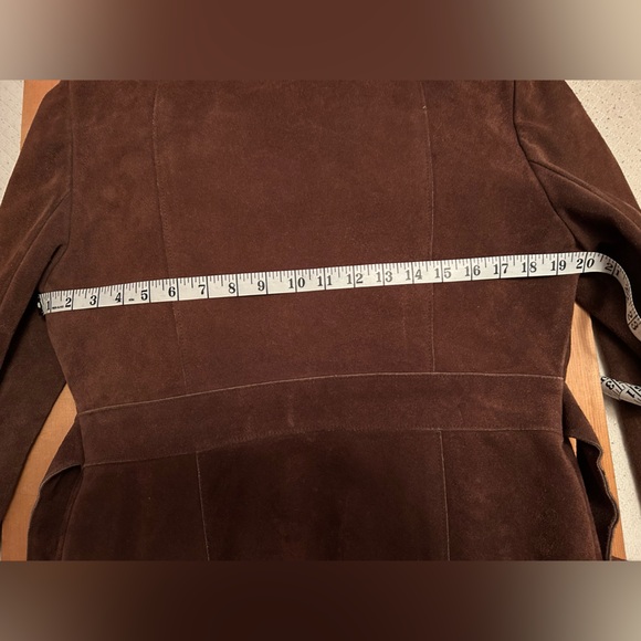 Vintage 1970s Suede Penny Lane Coat with Fur Trim - Picture 10 of 14